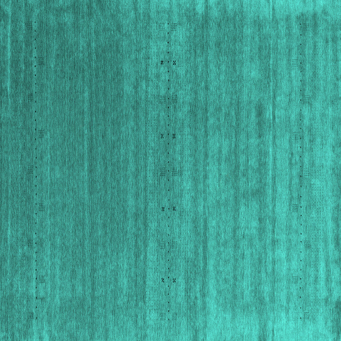 Square Abstract Turquoise Contemporary Rug, con2658turq