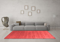 Machine Washable Abstract Red Contemporary Rug, wshcon2658red