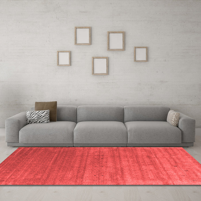 Contemporary Red Washable Rugs