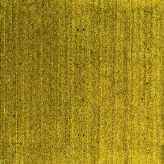 Square Machine Washable Abstract Yellow Contemporary Rug, wshcon2658yw