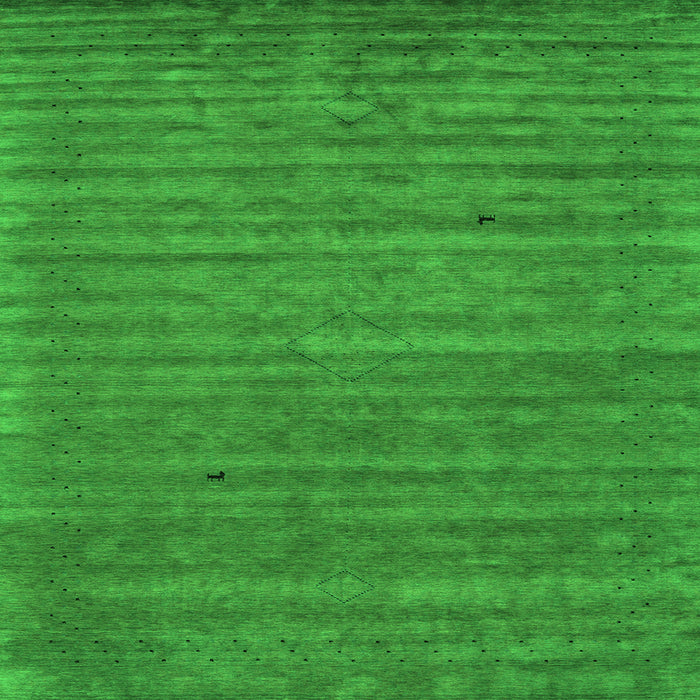 Serging Thickness of Abstract Green Contemporary Rug, con2659grn