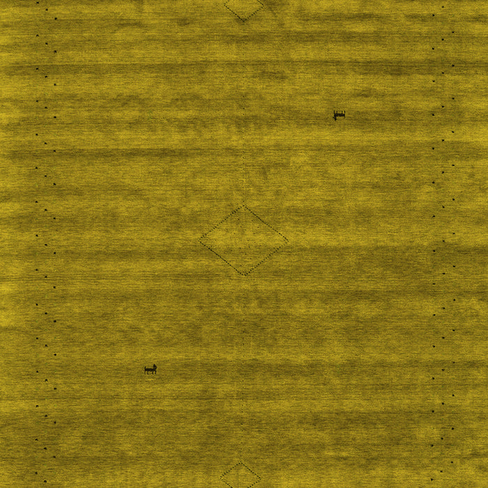 Abstract Yellow Contemporary Rug, con2659yw