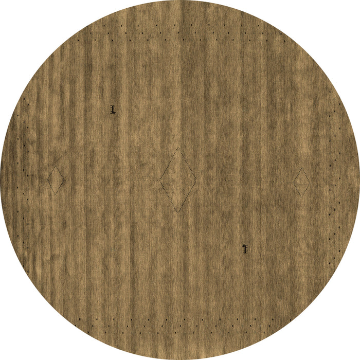Round Machine Washable Abstract Brown Contemporary Rug, wshcon2659brn