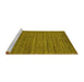 Sideview of Machine Washable Abstract Yellow Contemporary Rug, wshcon2659yw