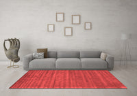 Machine Washable Abstract Red Contemporary Rug, wshcon2659red