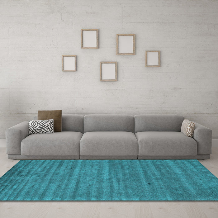 Machine Washable Abstract Light Blue Contemporary Rug in a Living Room, wshcon2659lblu