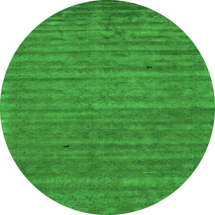 Square Abstract Green Contemporary Rug, con2659grn