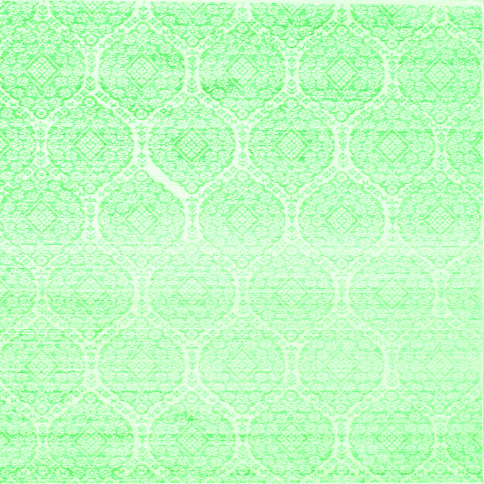 Serging Thickness of Abstract Green Contemporary Rug, con265grn