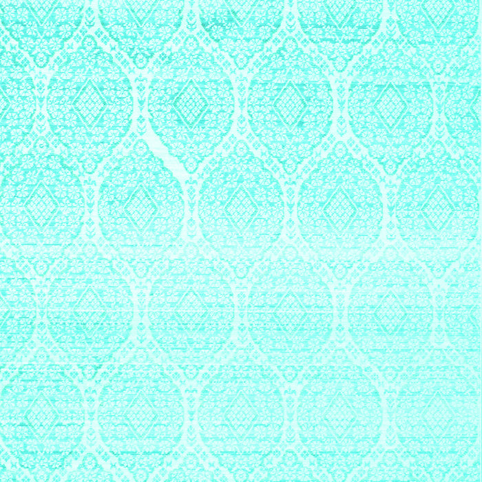 Machine Washable Abstract Turquoise Contemporary Area Rugs, wshcon265turq