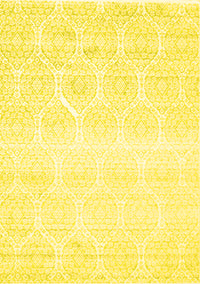 Abstract Yellow Contemporary Rug, con265yw