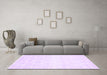 Machine Washable Abstract Purple Contemporary Area Rugs in a Living Room, wshcon265pur