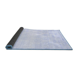 Sideview of Abstract Blue Contemporary Rug, con265blu