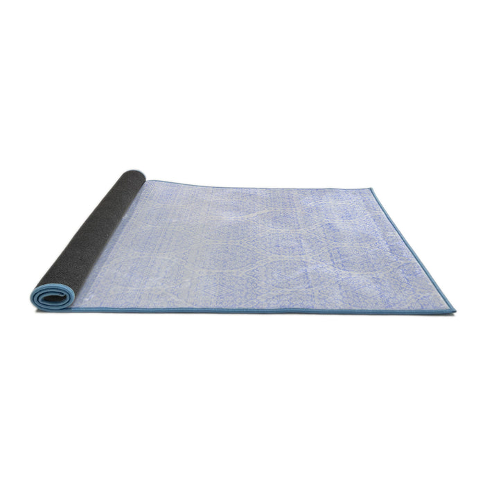 Sideview of Abstract Blue Contemporary Rug, con265blu
