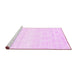 Sideview of Machine Washable Abstract Pink Contemporary Rug, wshcon265pnk