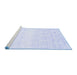 Sideview of Machine Washable Abstract Blue Contemporary Rug, wshcon265blu