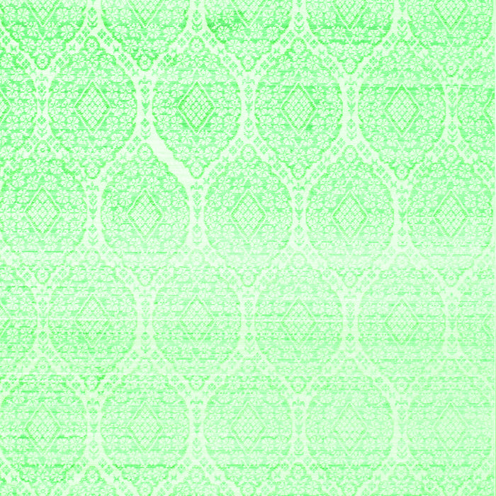 Serging Thickness of Machine Washable Abstract Green Contemporary Area Rugs, wshcon265grn