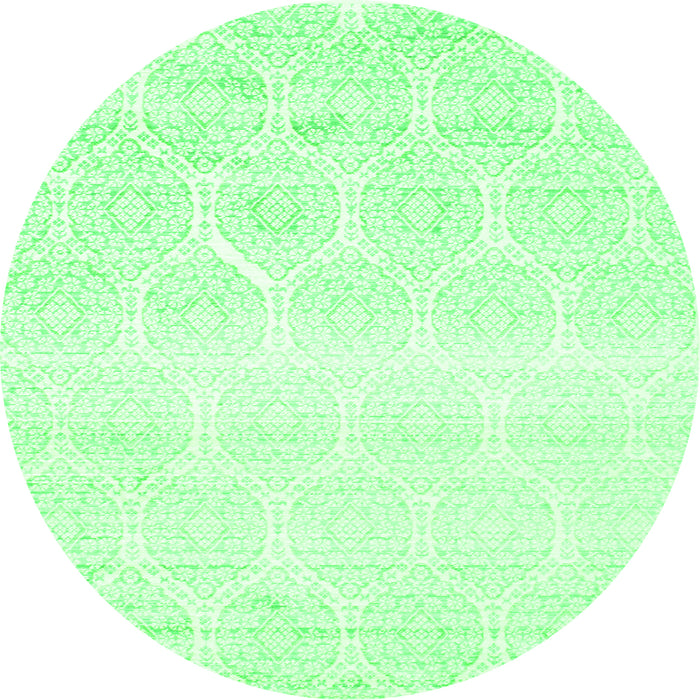 Square Abstract Green Contemporary Rug, con265grn