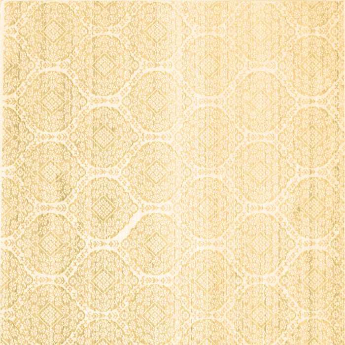 Square Machine Washable Abstract Brown Contemporary Rug, wshcon265brn