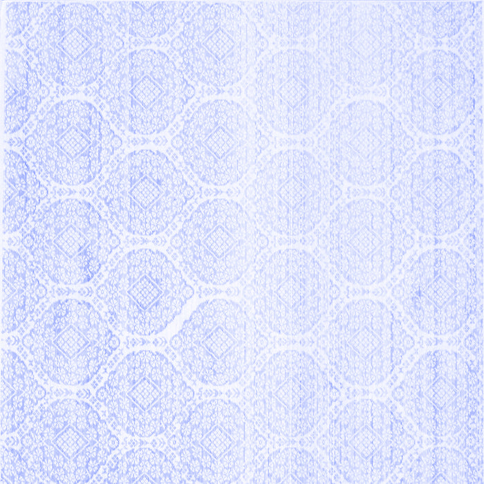 Square Machine Washable Abstract Blue Contemporary Rug, wshcon265blu