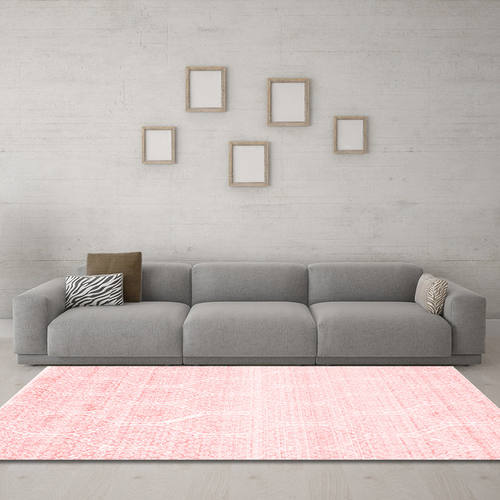 Contemporary Red Washable Rugs