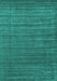 Machine Washable Abstract Turquoise Contemporary Area Rugs, wshcon2660turq