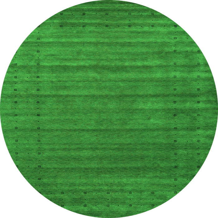 Square Abstract Green Contemporary Rug, con2660grn