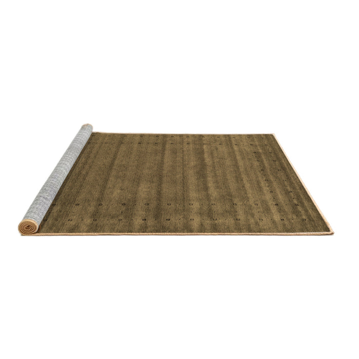 Sideview of Machine Washable Abstract Brown Contemporary Rug, wshcon2660brn