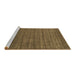 Sideview of Machine Washable Abstract Brown Contemporary Rug, wshcon2660brn