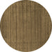 Round Machine Washable Abstract Brown Contemporary Rug, wshcon2660brn