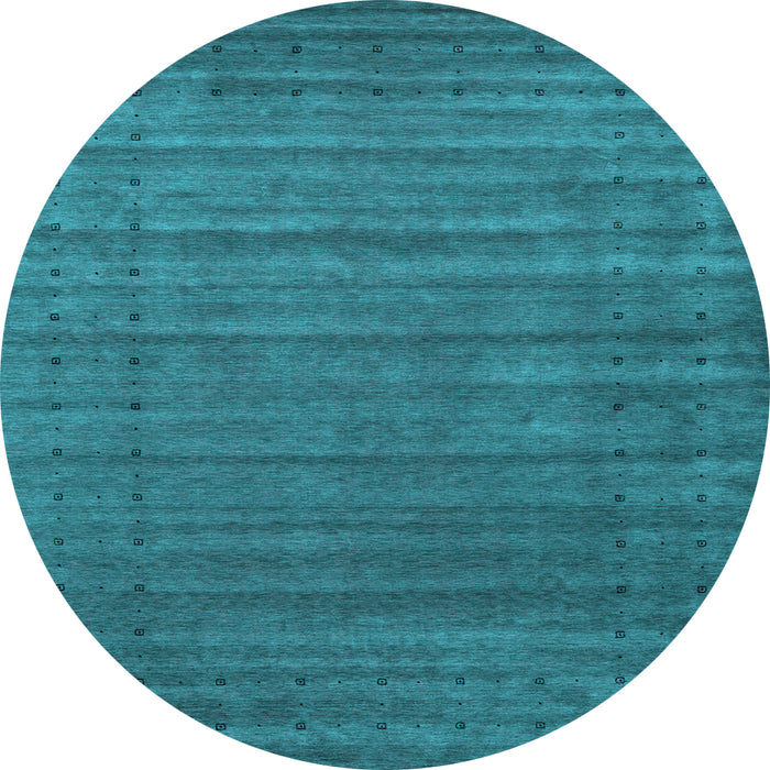 Round Abstract Light Blue Contemporary Rug, con2660lblu