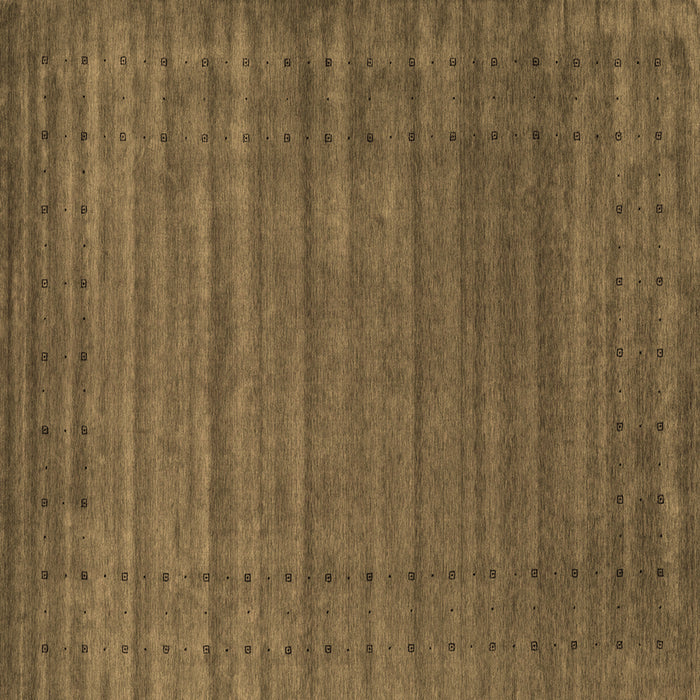 Square Machine Washable Abstract Brown Contemporary Rug, wshcon2660brn
