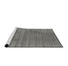 Serging Thickness of Machine Washable Contemporary Gunmetal Gray Rug, wshcon2661