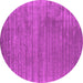 Round Abstract Pink Contemporary Rug, con2661pnk