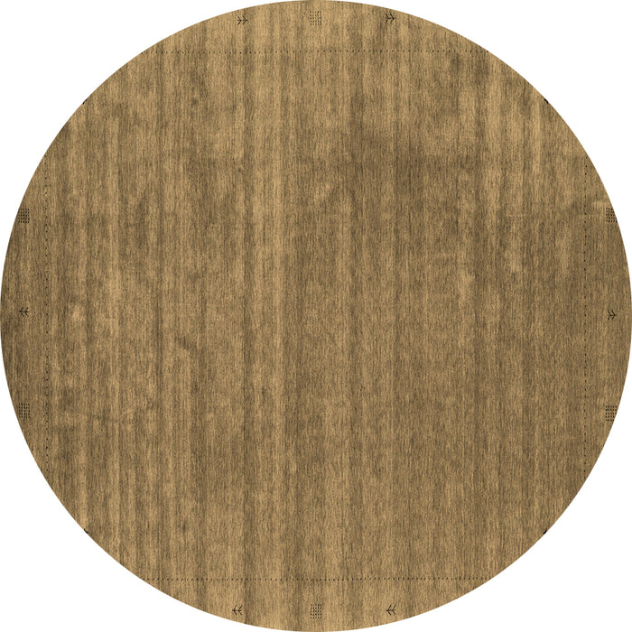 Round Machine Washable Abstract Brown Contemporary Rug, wshcon2661brn