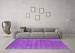 Machine Washable Abstract Purple Contemporary Area Rugs in a Living Room, wshcon2661pur