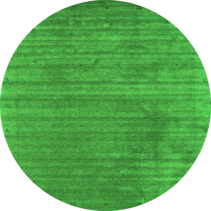 Square Abstract Green Contemporary Rug, con2661grn