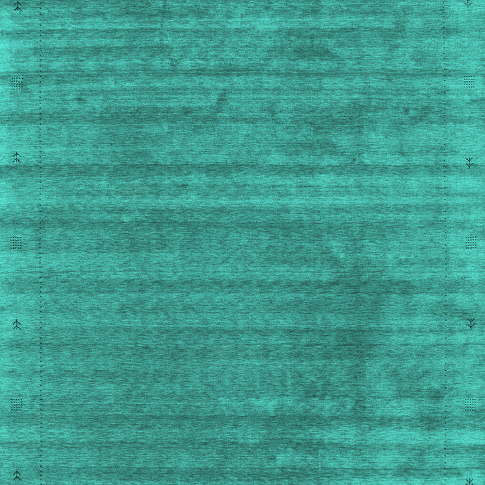 Machine Washable Abstract Turquoise Contemporary Area Rugs, wshcon2661turq