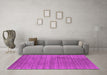 Machine Washable Abstract Pink Contemporary Rug in a Living Room, wshcon2661pnk