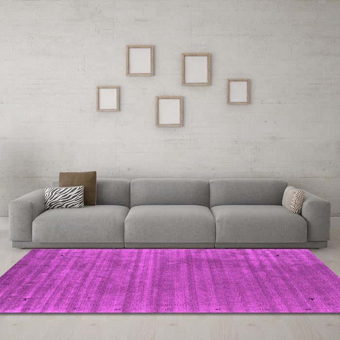 Machine Washable Abstract Pink Contemporary Rug in a Living Room, wshcon2661pnk