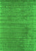 Serging Thickness of Machine Washable Abstract Green Contemporary Area Rugs, wshcon2661grn