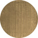 Round Abstract Brown Contemporary Rug, con2662brn