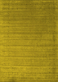 Abstract Yellow Contemporary Rug, con2662yw