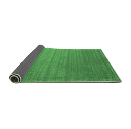 Sideview of Abstract Emerald Green Contemporary Rug, con2662emgrn