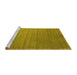 Sideview of Machine Washable Abstract Yellow Contemporary Rug, wshcon2662yw