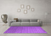 Machine Washable Abstract Purple Contemporary Area Rugs in a Living Room, wshcon2662pur