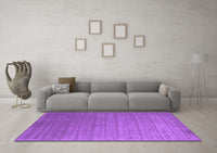 Machine Washable Abstract Purple Contemporary Rug, wshcon2662pur