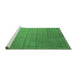 Sideview of Machine Washable Abstract Emerald Green Contemporary Area Rugs, wshcon2662emgrn