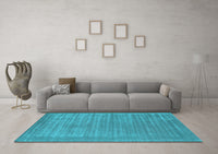 Machine Washable Abstract Light Blue Contemporary Rug, wshcon2663lblu