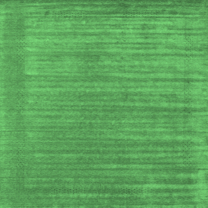 Square Abstract Emerald Green Contemporary Rug, con2663emgrn