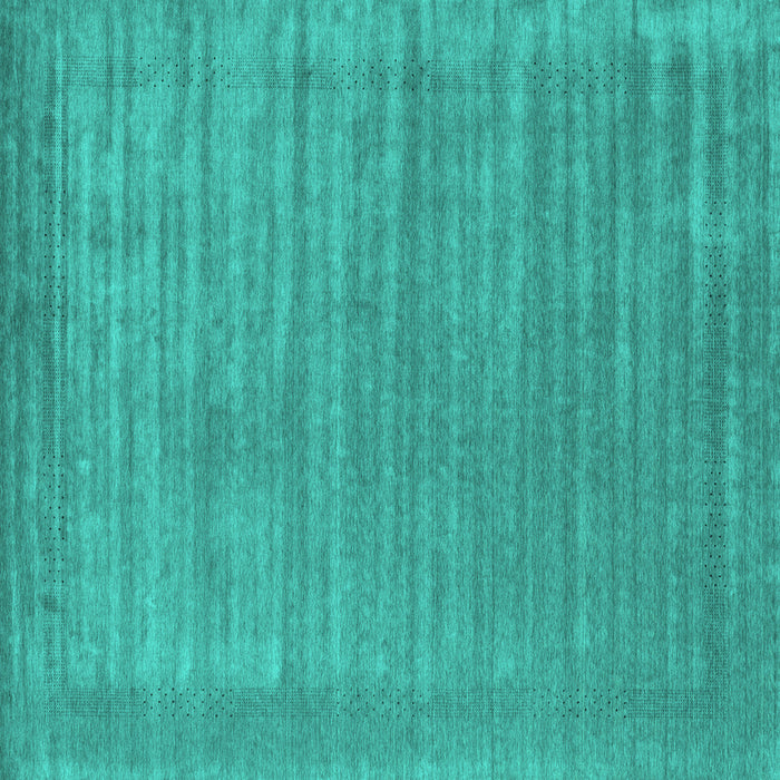 Square Machine Washable Abstract Turquoise Contemporary Area Rugs, wshcon2663turq